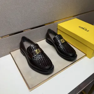 Luxury Fendi Leather Shoes Color Genuine Cowhide