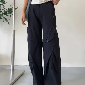 Reps High Quality Fila Trousers Red Relaxed Fit Autumn Side Pockets