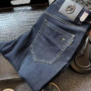 Luxury Designer Loewe Jeans Red Cotton Long-Staple Denim Simple Business Luxury