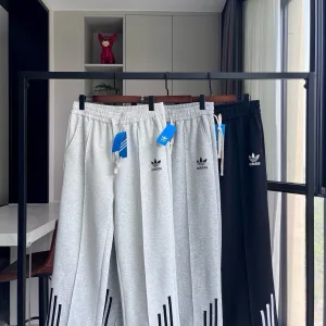 Luxury AAA Adidas Casual Pants Red Easy To Match