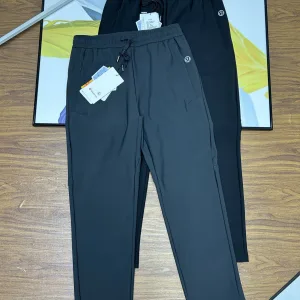 Designer High Quality Lululemon Casual Pants Red Woven Fabric Wrinkle-Resistant Autumn 3D Logo
