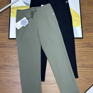 Super Clone High Quality Lululemon Casual Pants Red Woven Fabric Wrinkle-Resistant Autumn