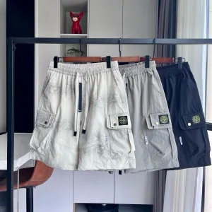 Luxury Stone Island Shorts Red Easy To Match Summer