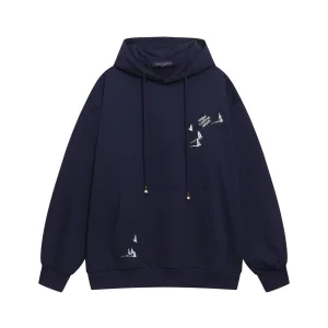 Luxury High Quality Louis Vuitton Hoodie Red Cotton Silk