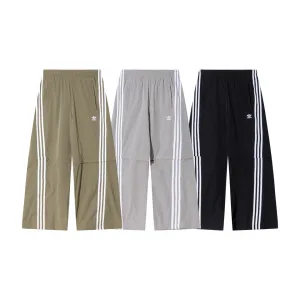 AAA High Quality Adidas Wide-Leg Pants Red Polyester Lace Embroidery Heavy