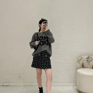 Super Clone Dior Sweater Red Cashmere Sophistication Autumn