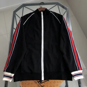 Luxury AAA Gucci Jacket Black Cotton Pure Embroidery
