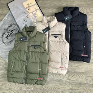 Luxury Reps Prada Jackets Red Down Easy To Match Winter Slim Fit Zippered Pocket
