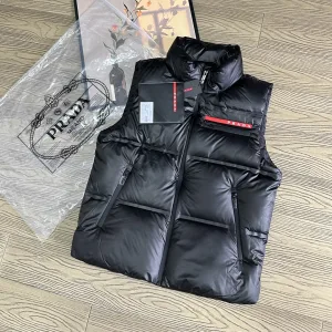 Designer Reps Prada Outerwear Red Eva Goose Down Nylon Microfiber Fabric