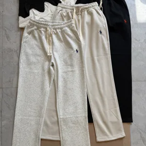 High Quality Ralph Lauren Sweatpants Red Cotton Embroidery Side Pockets