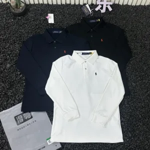 Designer Ralph Lauren Long-Sleeved Shirts Red Fleece Winter 3D Logo