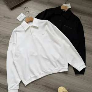 High Quality Alexander Wang Hoodie Black Cotton Pure Down Foam Printing
