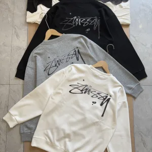 AAA Stussy Hoodie Ash Cotton Spring Autumn Winter Crisp Silhouette