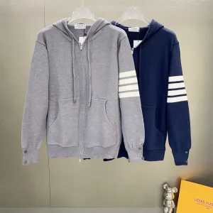 Luxury Super Clone Thom Browne Coat Red Wool Jacquard
