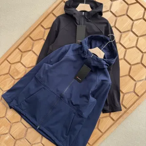 Reps Luxury Lululemon Outerwear Blue Fleece Water-Repellent Fabric Autumn Winter 3D Logo