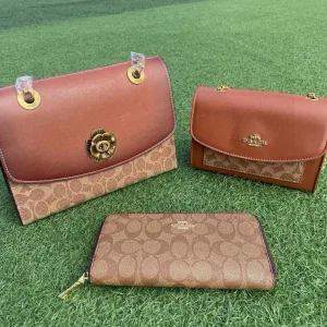 High Quality Coach Chain Bag Camel