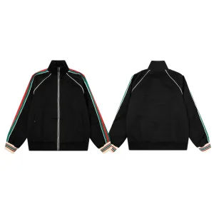 AAA Gucci Coat Red Cotton Pure Jacquard Embroidered Fabric Exquisite Tailoring Embroidery Plastisol Printing