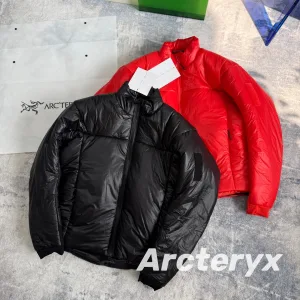 Designer Super Clone Archaeopteryx Jacket Red Cotton Silk Nylon Twill Fabric Professional Outdoor Winter Embroidery