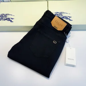 High Quality Super Clone Gucci Black Pants Ash Slim Fit