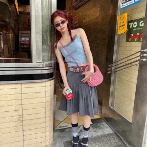 Reps Miu Handbag Red Cotton Satin Summer