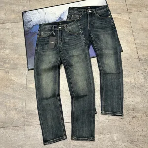 Super Clone High Quality Fendi Jeans Red Minimalist Retro Slim Fit High-End Quality