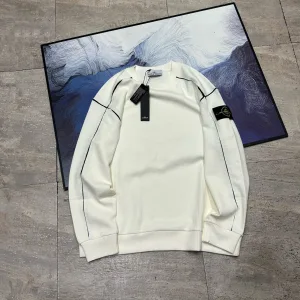 AAA Stone Island Sweatshirt Green Cotton Pure Exquisite Workmanship Street Style Patch