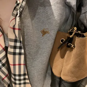 AAA Burberry Coat Red Cotton Space Embroidery