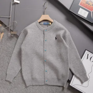 Super Clone Ralph Lauren Cardigan Red Eva Rabbit Fur Elegant Style Spring Autumn Embroidery