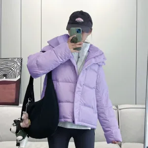 Reps Lululemon Coat Red Goose Down Simple Design Winter Zippered Pocket