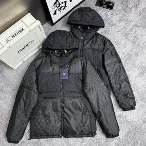 Super Clone Louis Vuitton Down Jacket Ash Duck Jacquard Winter