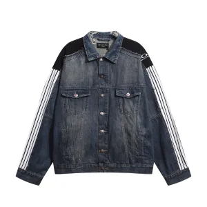 Designer Reps Balenciaga Outerwear Red Silk Denim