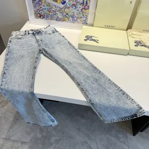 Designer Balenciaga Jeans Red Cotton Pure Denim