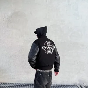 Luxury Designer Globe Jacket Red Chenil