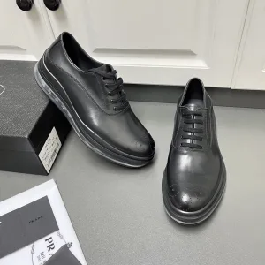 Designer Luxury Prada Abs Leather Shoes