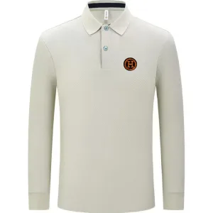 Luxury Designer Dior Cotton Long-Sleeved Polo Shirt For Autumn