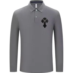 Aaa Dior Cotton Long-Sleeved Polo Shirt For Autumn