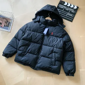 Super Clone Reps Ralph Lauren Cotton-Padded Coat Red Cotton Down Nylon Adjustable Drawstring Winter