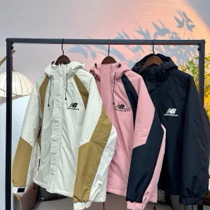 High Quality Reps New Balance Cotton-Padded Coat Pink Cotton Easy To Match Outdoor Waterproof Patch