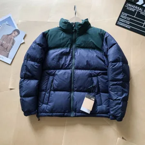 Designer North Outerwear Red Feather Duck Down Nylon Fabric Rock Climbing Spring Embroidery