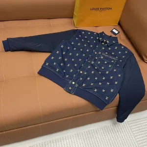Reps Super Clone Louis Vuitton Outerwear Red Cotton Pure Denim Embroidery