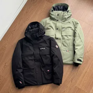 AAA Monk Down Jacket Green Goose Polyester Fiber Autumn Winter