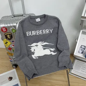 High Quality Super Clone Burberry Sweater Red Jacquard