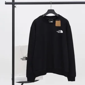 High Quality The North Face Sweatshirt Blue Cotton Patch