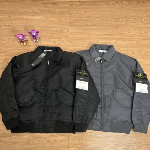 AAA Super Clone Stone Island Jacket Red Cotton Down Ribbed Fabric Exquisite Workmanship Street Style Winter Early