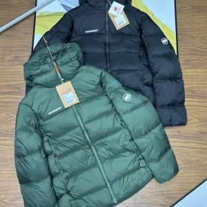 Designer Super Clone Mammut Outerwear Red Goose Down Fleece Mesh Winter Drawstring Adjustment Side Pockets Zippered Pocket