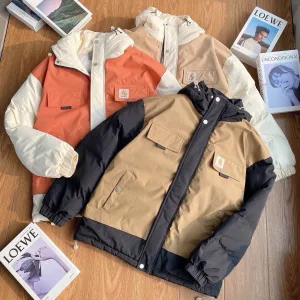 Designer AAA Carhartt Cotton-Padded Coat Red Cotton Down Patch