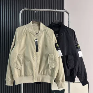 Reps Stone Island Jacket Red Down Nylon Twill Fabric Winter Patch