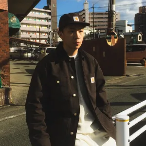 Super Clone Carhartt Long-Sleeved Shirts Black Down Daily Commute Patch