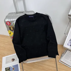 Super Clone Designer Louis Vuitton Sweater Red Cotton Wool Running Embroidery