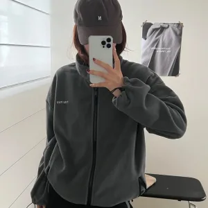 High Quality Miu Coat Red Fleece